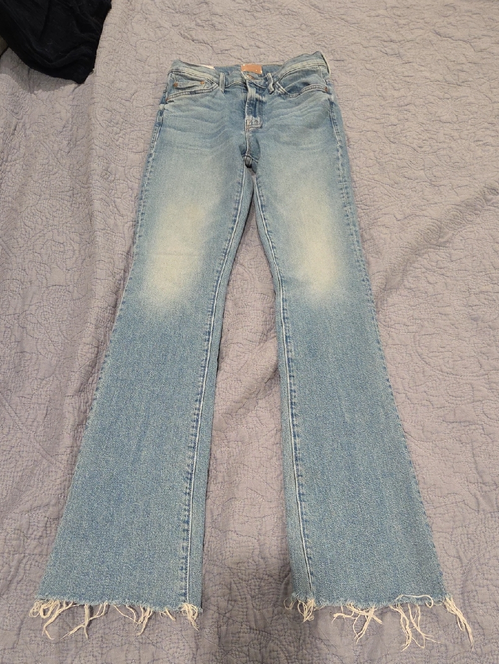 MOTHER The Insider Sneak Fray Jeans In Love On The Boat Size 24! - Picture 10 of 16
